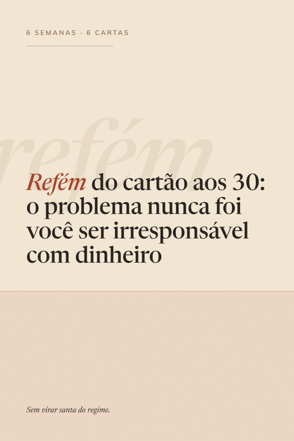 Capa do livro Refém do cartão aos 30